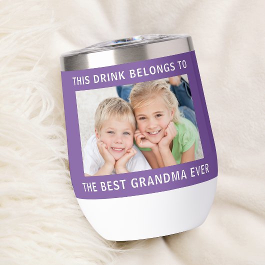 Beste oma ooit foto Paarse