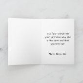 Beste oma ooit foto template vakantie Kaart (Binnen)