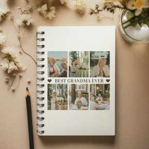 Beste oma ooit fotocollage – cadeau met harten notitieboek