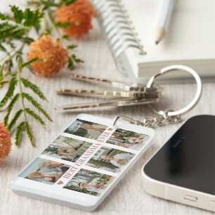 Beste oma ooit fotocollage – Cadeau met harten Sleutelhanger