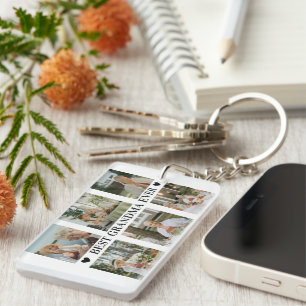 Beste oma ooit fotocollage – Cadeau met harten Sleutelhanger