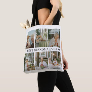 Beste oma ooit fotocollage - Cadeau met harten Tote Bag