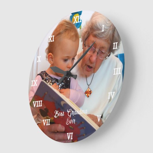 Beste oma ooit fotocollage Creëer uw eigen Grote Klok (Hoek)