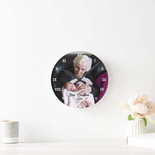 Beste oma ooit fotocollage Creëer uw eigen Ronde Klok (Huis)