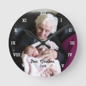 Beste oma ooit fotocollage Creëer uw eigen Ronde Klok (Voorkant)