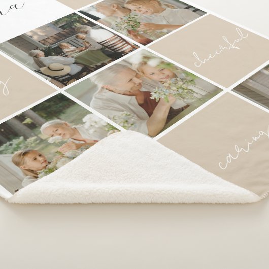 Beste oma ooit | Fotocollage | Mocha Sherpa Deken (3/4)