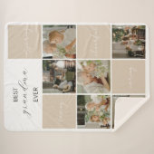 Beste oma ooit | Fotocollage | Mocha Sherpa Deken (Voorkant (horizontaal))