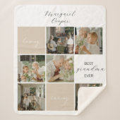 Beste oma ooit | Fotocollage | Mocha Sherpa Deken (Voorkant)