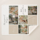 Beste oma ooit | Fotocollage | Mocha Sherpa Deken (Voorkant (horizontaal))