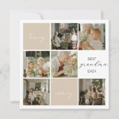 Beste oma ooit | Fotocollage | Mokka Feestdagenkaart (Voorkant)