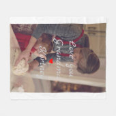 Beste oma ooit fotocollage we houden van je naam fleece deken (Voorkant (Horizontaal))