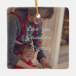 Beste oma ooit fotocollage we houden van je naam keramisch ornament