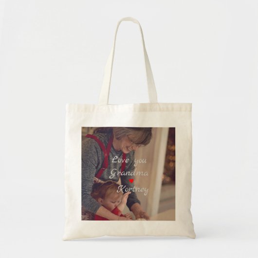 Beste oma ooit fotocollage we houden van je naam tote bag (Voorkant)