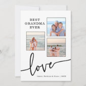 Beste oma ooit fotokaart feestdagenkaart (Voorkant)