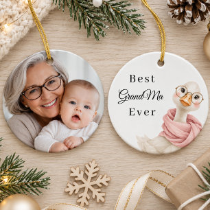 Beste oma ooit Gans Foto Keramisch Ornament