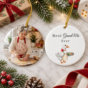 Beste oma ooit Gans Foto Keramisch Ornament