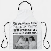 Beste oma ooit gepersonaliseerde krantenkop schort (Voorkant)