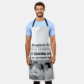 Beste oma ooit gepersonaliseerde krantenkop schort (Gedragen)