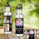 Beste Oma Ooit Grootkinderen 5 Foto Collage Zwart Waterfles<br><div class="desc">Show oma hoeveel je van haar houdt met onze beste oma ooit kleinkinderen 5 foto collage zwarte waterfles. Met dit gepersonaliseerde oma-cadeau kunt u uw eigen aandenken creëer met een eenvoudige, eenvoudige sjabloon met meerdere afbeeldingen. Ideaal voor oma's verjaardag, Moederdag of een speciale gelegenheid. Vul het met afbeeldingen van haar...</div>