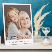 Beste Oma Ooit Grootmoeder Volledige Foto Ezel Fotoplaat (Zijkant)