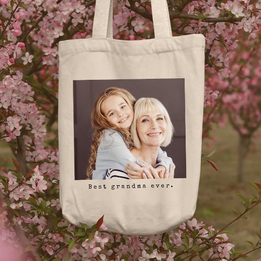 Beste oma ooit Grootmoeder Volledige foto Tote Bag