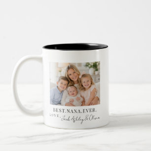 Beste oma ooit Grootouder Cadeau Foto Tweekleurige Koffiemok