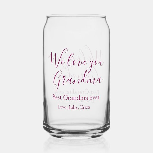 Beste Oma Ooit Grootouders Foto Cadeaus Classic Blikvorm Glas (Voorkant)