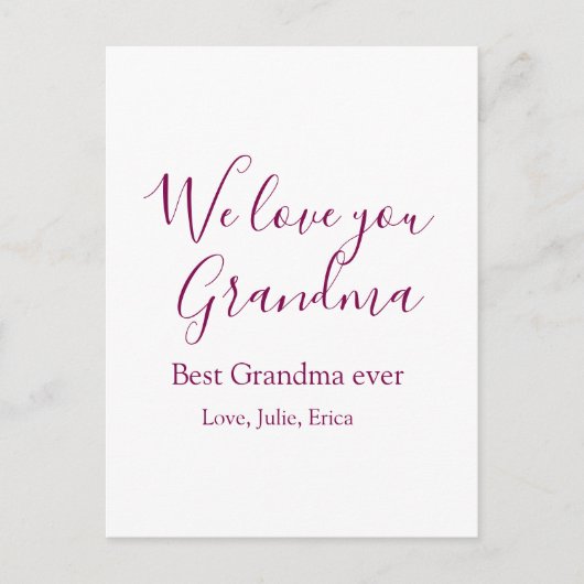 Beste Oma Ooit Grootouders Foto Cadeaus Classic Briefkaart (Voorkant)