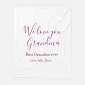 Beste Oma Ooit Grootouders Foto Cadeaus Classic Fleece Deken (Voorkant)