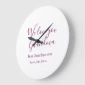 Beste Oma Ooit Grootouders Foto Cadeaus Classic Grote Klok (Hoek)