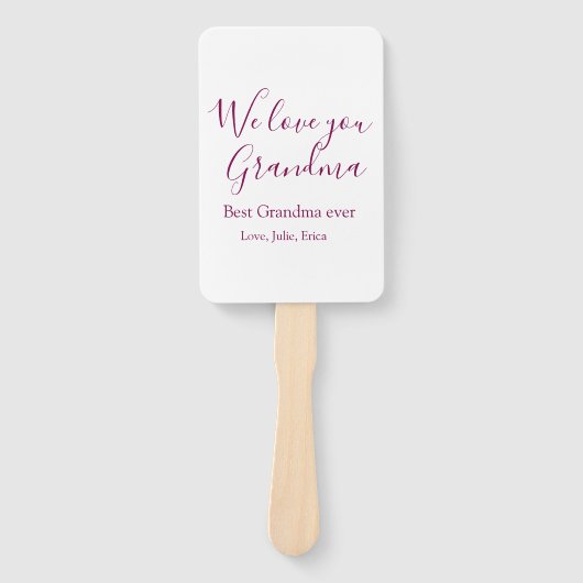 Beste Oma Ooit Grootouders Foto Cadeaus Classic Handwaaier (Voorkant)