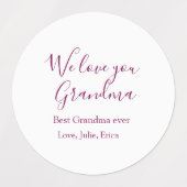 Beste Oma Ooit Grootouders Foto Cadeaus Classic Labels (Design 1)