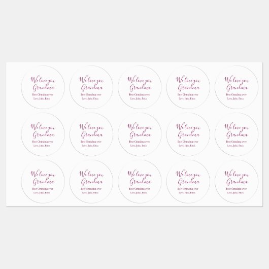 Beste Oma Ooit Grootouders Foto Cadeaus Classic Labels (Vel)