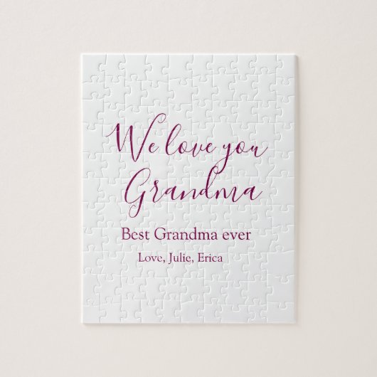 Beste Oma Ooit Grootouders Foto Cadeaus Classic Legpuzzel (Verticaal)