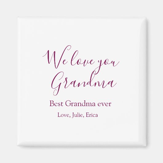 Beste Oma Ooit Grootouders Foto Cadeaus Classic Magneet (Voorkant)