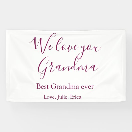 Beste Oma Ooit Grootouders Foto Cadeaus Classic Spandoek (Horizontaal)