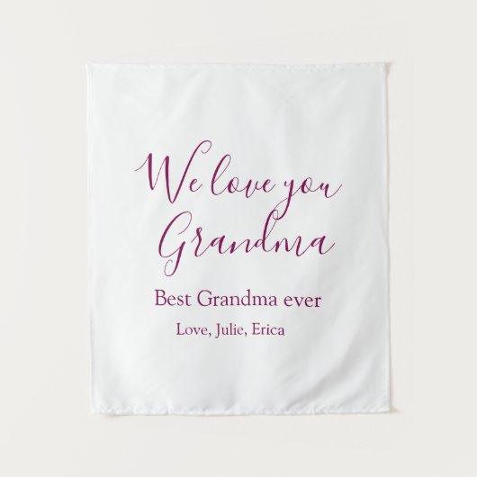 Beste Oma Ooit Grootouders Foto Cadeaus Classic Wandkleed (Voorkant)