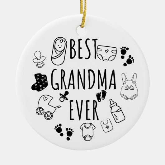 Beste oma ooit keramisch ornament (Voorkant)