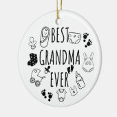 Beste oma ooit keramisch ornament (Links)