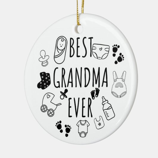 Beste oma ooit keramisch ornament (Links)
