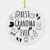 Beste oma ooit keramisch ornament (Achterkant)