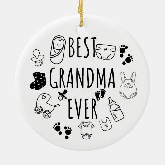 Beste oma ooit keramisch ornament (Achterkant)