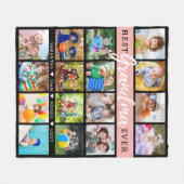 Beste oma ooit kleinkinderen 16 Fotocollage Fleece Deken (Voorkant (Horizontaal))