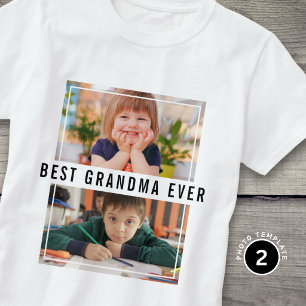 Beste oma ooit kleinkinderen 2 fotocollage  t-shirt