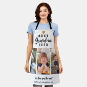 Beste oma ooit kleinkinderen 3 foto collage schort (Gedragen)