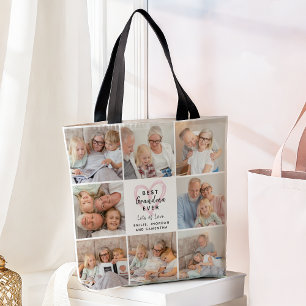 Beste oma ooit kleinkinderen foto collage liefde tote bag