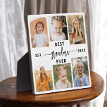 Beste oma ooit - Kleinkinderen Fotocollage Fotoplaat<br><div class="desc">Vier je mama met de "Beste mama ooit" Moederdag Photo Collage Plaque. Deze gepersonaliseerde plaquette heeft een prachtig gerangschikte collage van gekoesterde foto's, het vastleggen van speciale momenten en herinneringen. De hartverwarmende boodschap "Beste mama ooit" voegt een liefdevolle touch toe. Gemaakt van hoogwaardige materialen met een strakke afwerking, het is...</div>