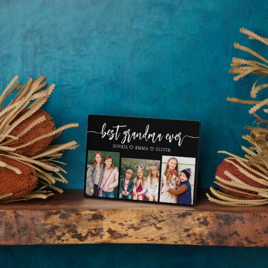 Beste oma ooit - Kleinkinderen Fotocollage Fotoplaat (Zijkant)