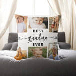 Beste oma ooit - Kleinkinderen Fotocollage Kussen<br><div class="desc">Vier de "beste oma ooit" met deze gepersonaliseerde kleinkinderen Photo Collage Sierkussen. Dit doordachte geschenk heeft een liefdevol gerangschikte collage van gekoesterde foto's die speciale momenten vastleggen, aangevuld met een oprechte boodschap. Gemaakt van hoogwaardige, zachte stof, biedt het zowel comfort als stijl aan elke woonruimte. De verwijderbare dekking is machine...</div>