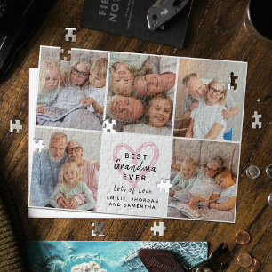Beste oma ooit kleinkinderen houden van foto colla legpuzzel